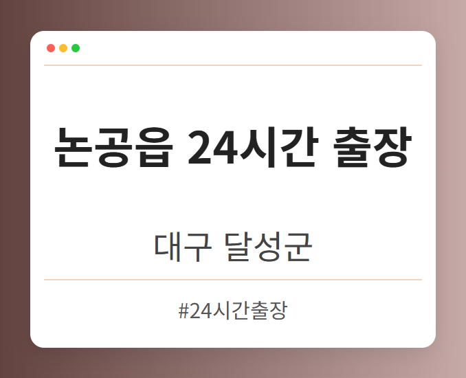 논공읍 24시간 출장 - 대구 달성군 논공읍 24시간 출장 전문업체